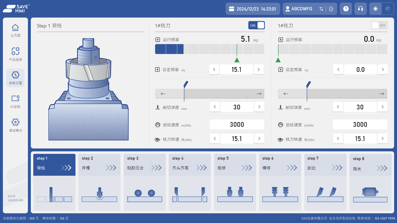 改造后: 异型封边机